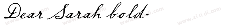 Dear Sarah bold字体转换